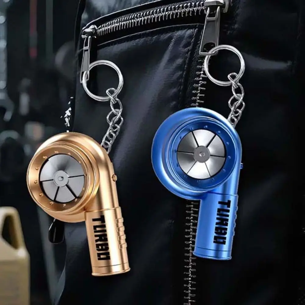 With Sound Turbo Key Chain Car Keyring Light Torch Turbocharging Pendant Plastic Spinning Simulation Turbo Boys Children