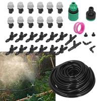 30M Misting Cooling System 4/7mm Watering Tubing Faucet Adapter Outdoor Garden Patio Greenhouse Micro Drip Irrigation Kit