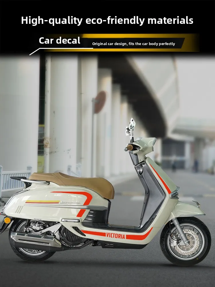 ملصق زخرفي مقاوم للخدش متغير اللون لـ 25 موديلًا من دراجات لونجي فيكتوريا 50i النارية