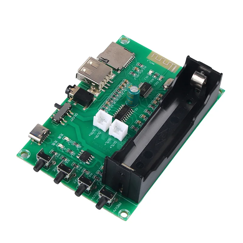 PAM8403 Digital For amplifier Board with 5.0 Wireless Audio 2x5W Output Rechargeable Battery Slot Compact Size