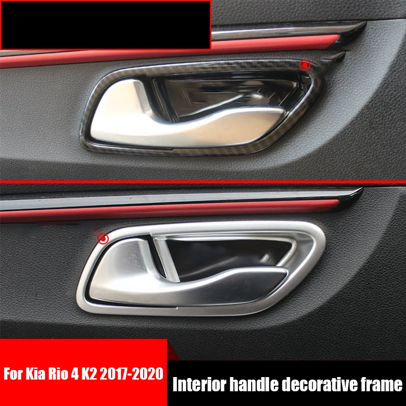 For Kia Rio 4 K2 2017 2018 2019 2020 Inner door bowl decorative sequin inner handle frame decorative sticker