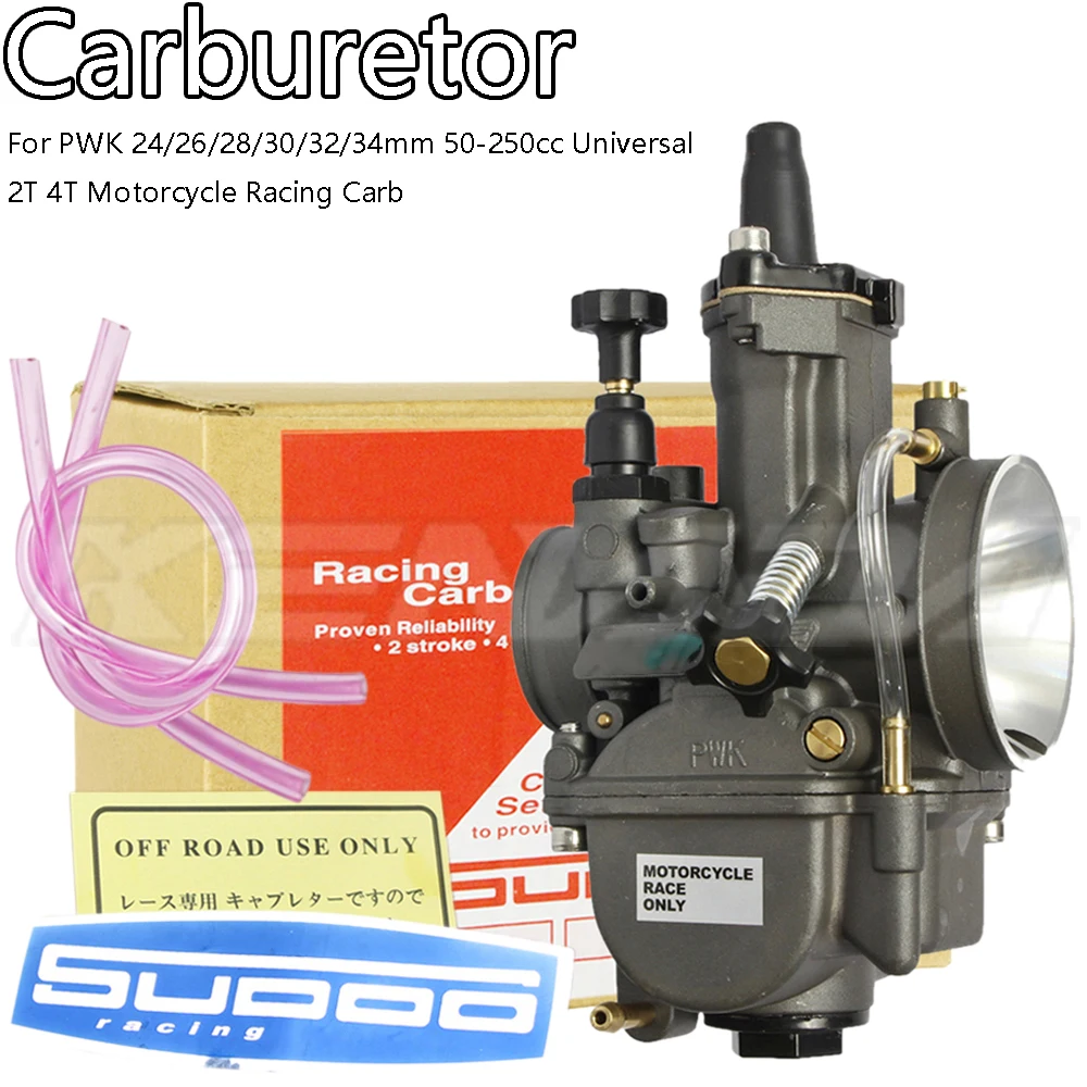 

Carburetor PWK Flat Slide Racing 21-34mm With Power Jet Set For 50-250cc 2T/4T OKO Scooter ATV Dirt Bike Go Kart Enduro Off-Road