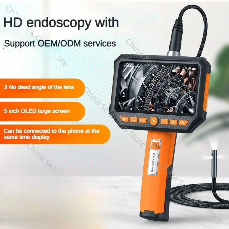 

Dual Screen Display Three Lens Endoscope 200w High Definition Macro Pipe Copper Pipe Detection Inspection Industrial Endoscope