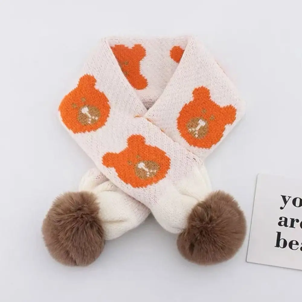 

Kids Gift Thicken Shawl Windproof Plush Scarfs Neckerchief Warm Cross Scarf Warm Bib