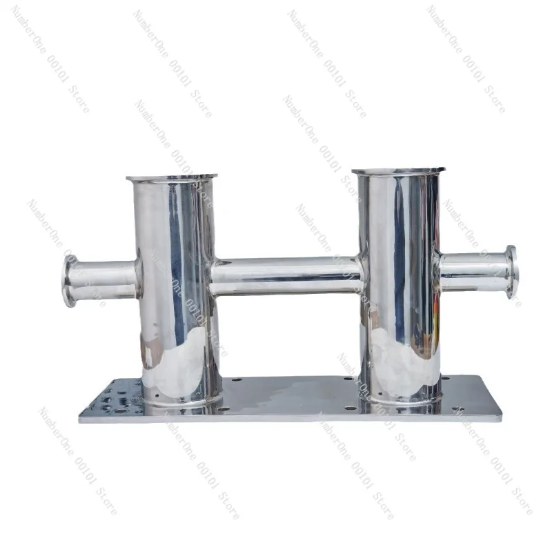 316 Stainless Steel Welded Double Cross Guide Pile, Marine Mooring Column 310mm 370mm 500mm, Dock Piling Hardware