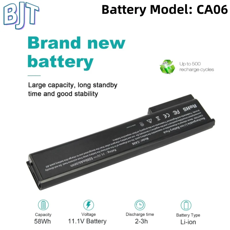 

6Cell New Laptop Battery CA06 CA06XL for HP ProBook 640 645 650 655 G0 G1 HSTNN-DB4Y 718677-421 718678-421 718755-001 718756-001