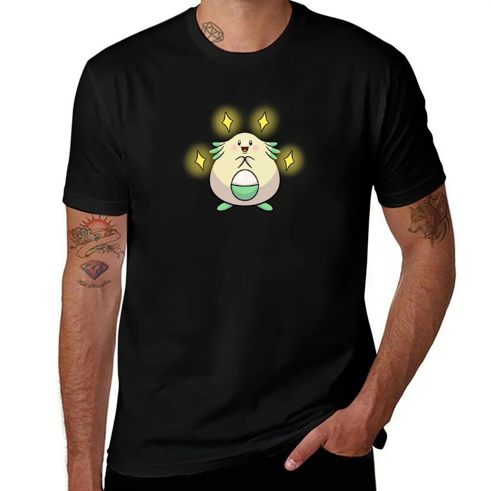 

Shiny chancey T-Shirt anime blue lock cute tops shirts graphic tee men clothing