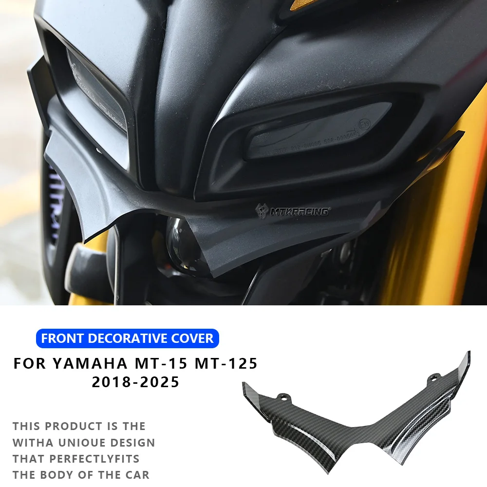 

MTKRACING Deflector For YAMAHA MT-15 MT-125 2018-2025 Front Fairing Winglets Aerodynamic Wing Shell Cover Protection Guards Kit