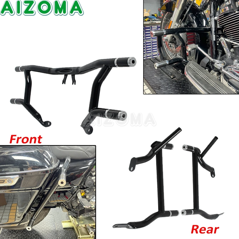 Motorcycle Highway Engine Crash Bar Tail Saddlebag Cage Guard For Harley Touring Electra Glide Street Glide Road Glide Road King