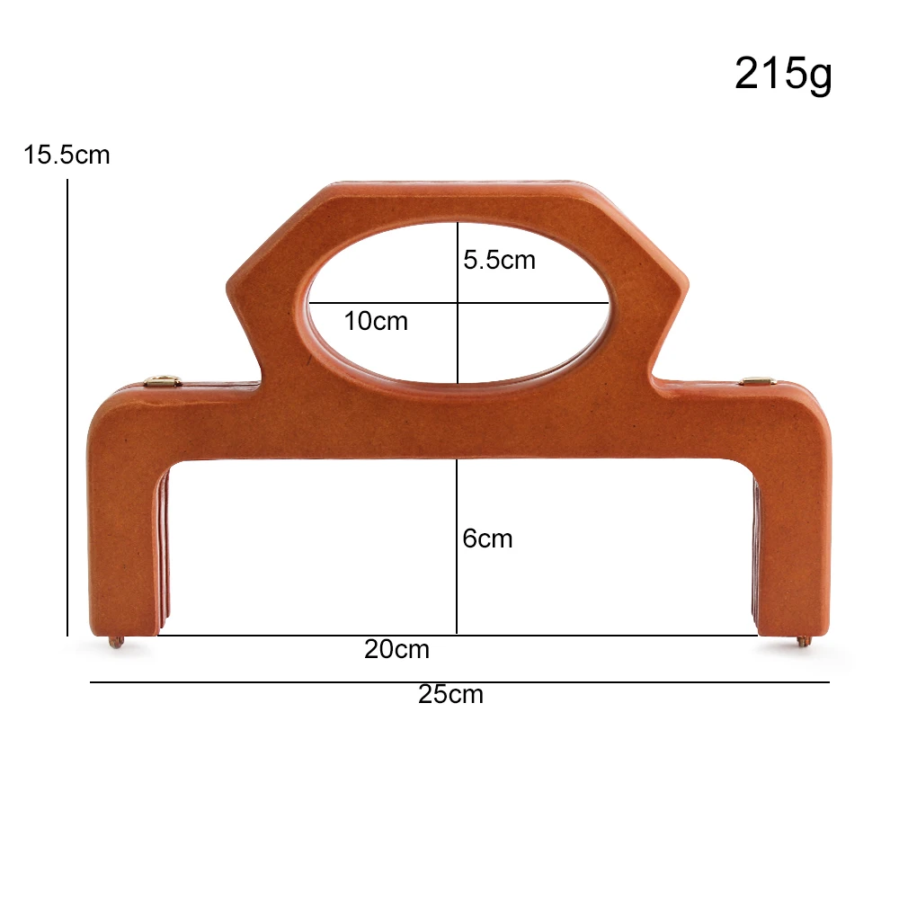 1/3/10PCS Camel 25x15.5cm Rectangular Wooden Handbag Handles For Bags Shoulder Straps Wallet Frame DIY Decoration Accessories