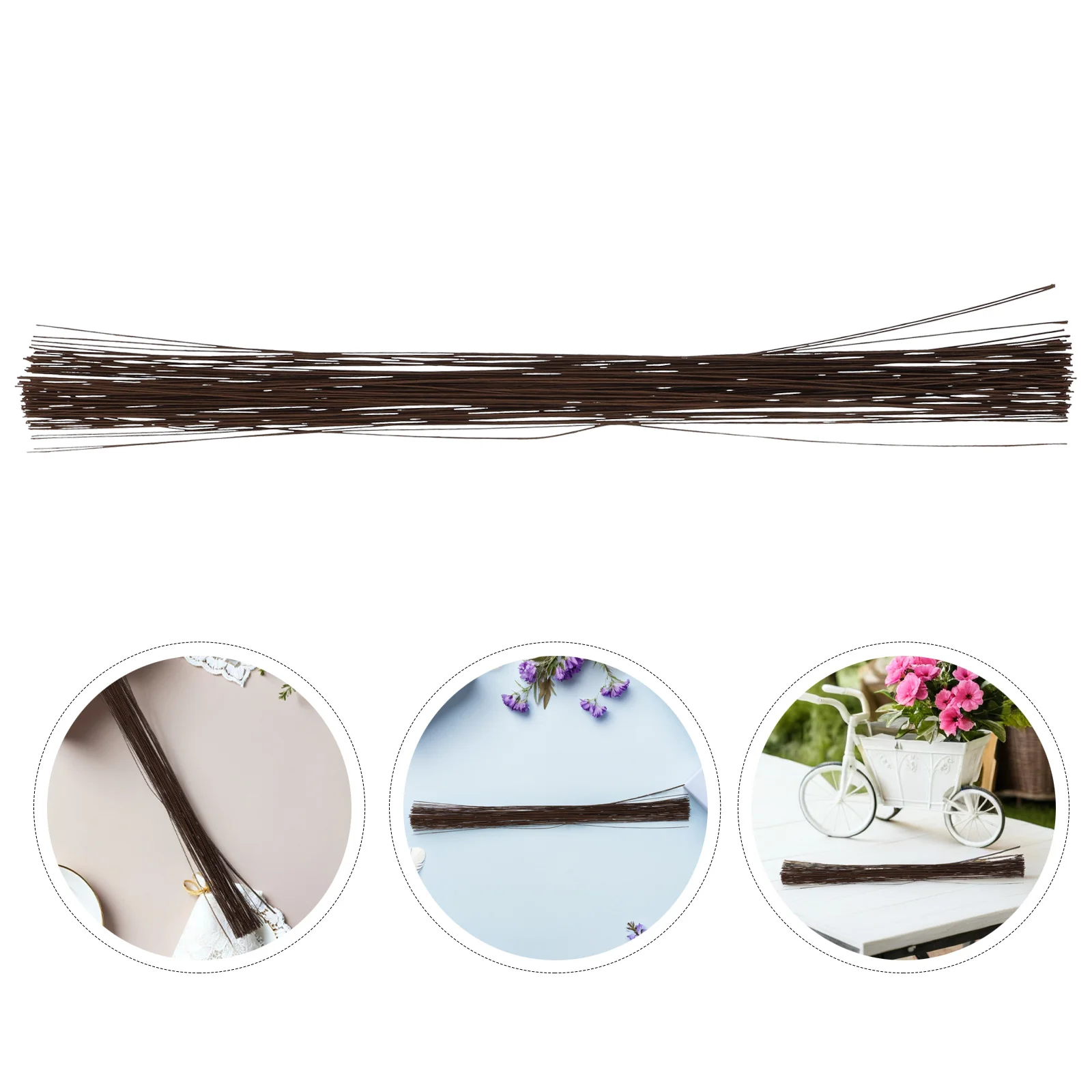 100 Uds. Alambre de hierro envuelto en papel, alambre de tallo Floral de 0,55 Mm para arreglos florales, soporte flexible, suministros para hacer coronas artesanales