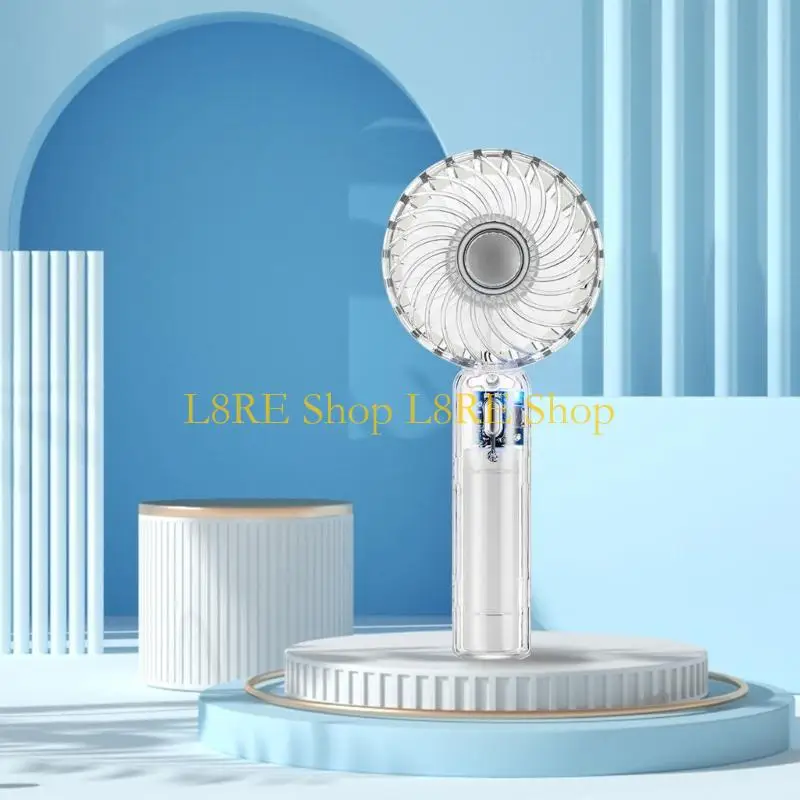 L8RE 휴대용 팬 강력한 핸드 헬드 팬 3 스피드 데스크 팬 가벼운 재충전 가능