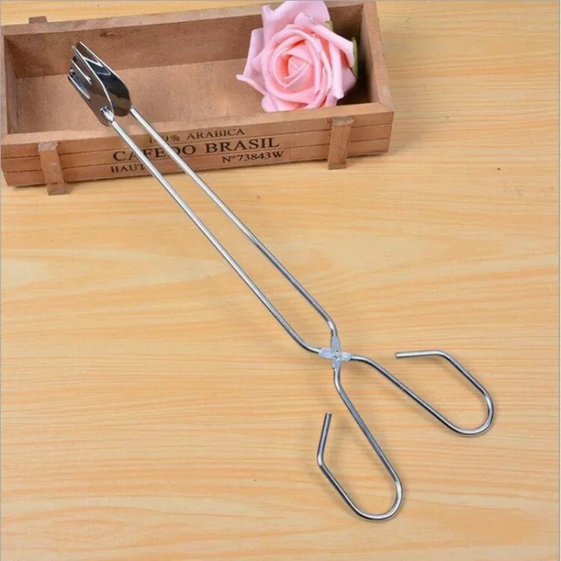 Multifunctional Stainless Steel Grill Tongs Food Vegetable Meat Tongs Charcoal Clamps Frying Tongs Portable Tongs Outdoor Gadget