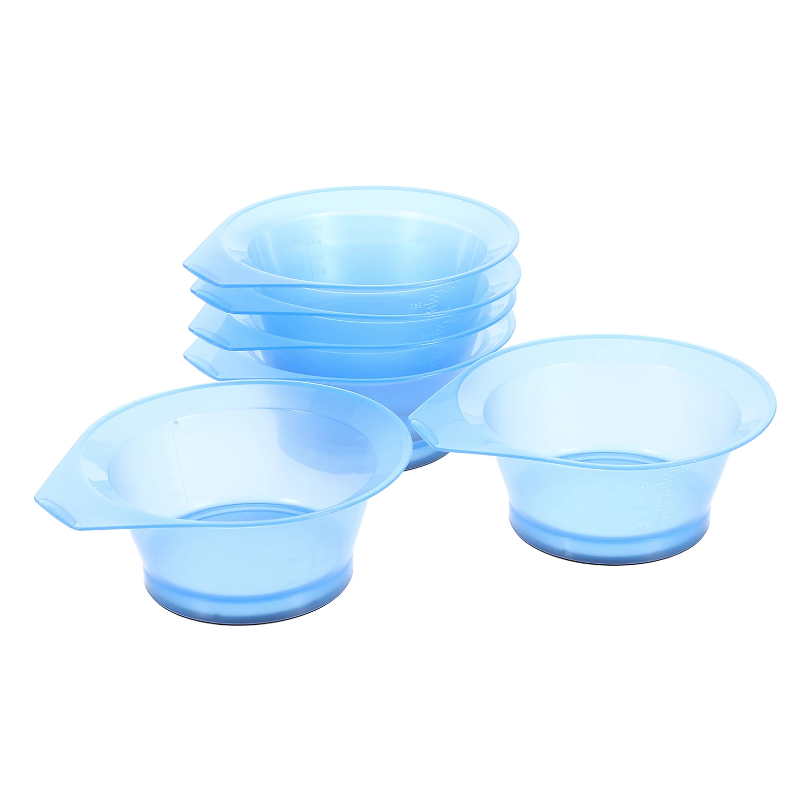 

6pcs Transparent Hairdressing Bowl DIY Hair Dye Bowl Hair Salon Color Mixing Dye Bowl (Random Color)