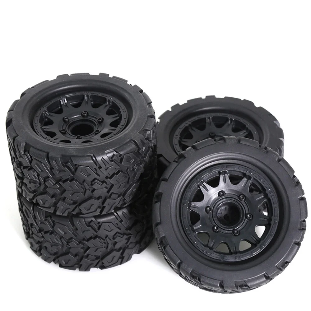 4 قطعة 110 مللي متر 1/10 الوحش حيلة شاحنة الإطارات 12 مللي متر و 14 مللي متر عرافة ل TRX MAXX ARRMA الجرانيت كراتون منبوذ Tamiya Losi Redcat #3
