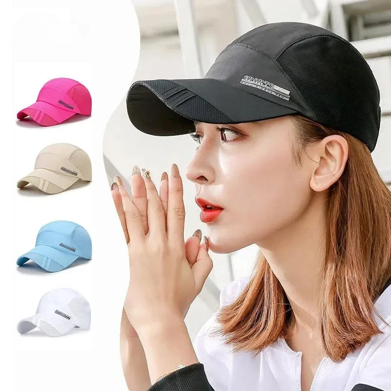 Adjustable Quick Dry Braethable Hat Running Baseball Summer Mesh Cap Visor Sports Cool Fashion Hot Outdoor Popular Men Women