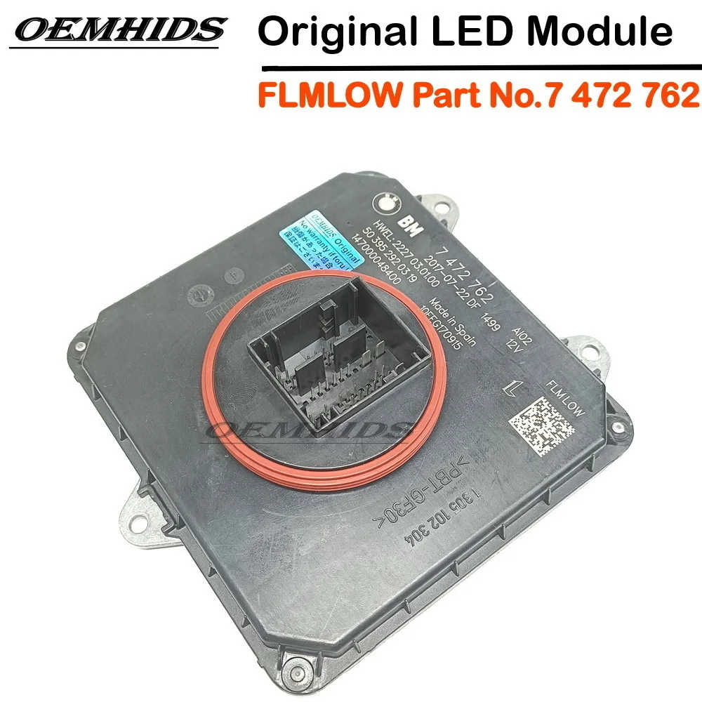 

Оригинальный использованный модуль управления балластом 7472762, светодиодный модуль управления фарами для серии 5, 6, 7 G30 G31 G38 G12 FLMLOW, детали автомобильного освещения 63117472762