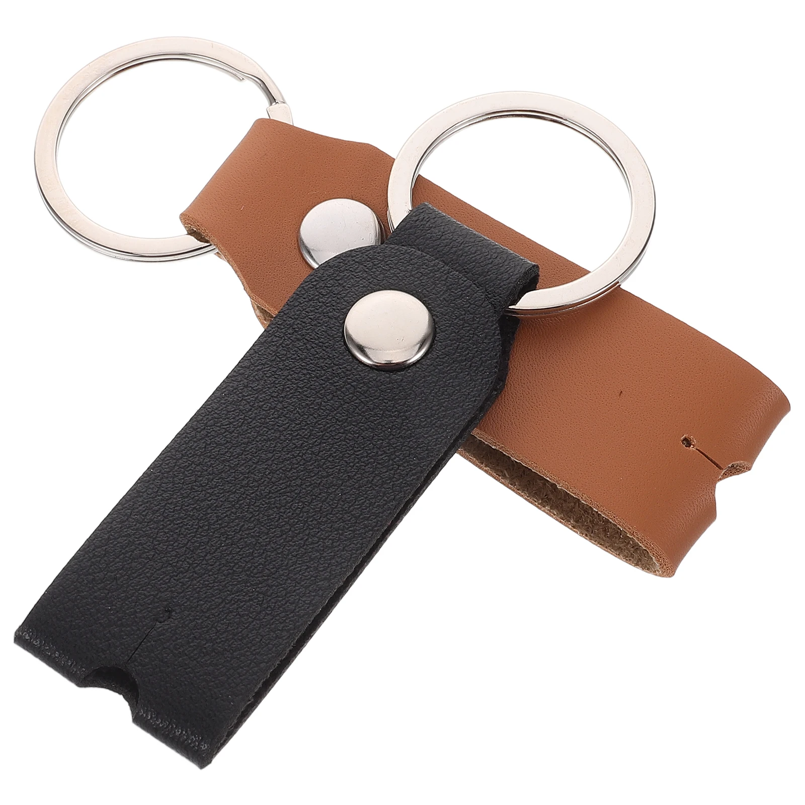 

2 Pcs Drum Wrench Case PU Protective Cover for Tuning Drums Tools Snare Keychain Accessories Black Brown Style