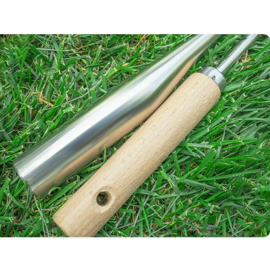 Stainless Steel Manual Weed Puller Heavy Duty Garden Hand Weeder Rake Grass Rooting Weeding Tool for Easily Removing Weeds