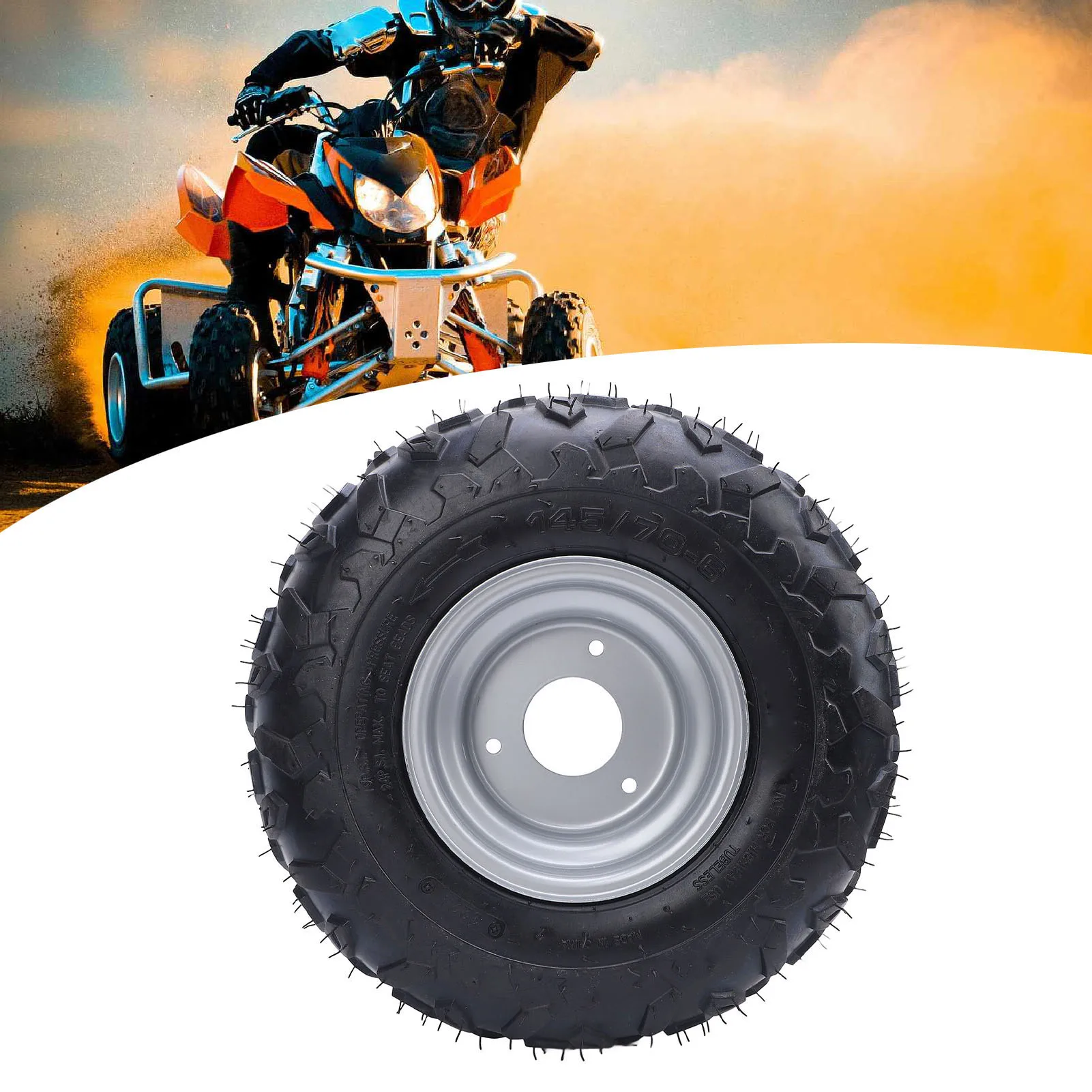 

145/70-6 Tire 145/70-6 145x70-6 Tire 6 Inch Wheels Rim Tire 3 Go Kart Tyre for ATV UTV Quad Off Road Cart 6 Inch Tire