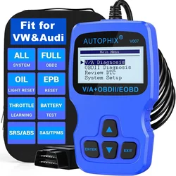 Autophix V007 OBD2 Professional Car Scanner Car All System Diagnostic Tool for VAG- Code Reader ABS SRS EPB Oil Diagnostic