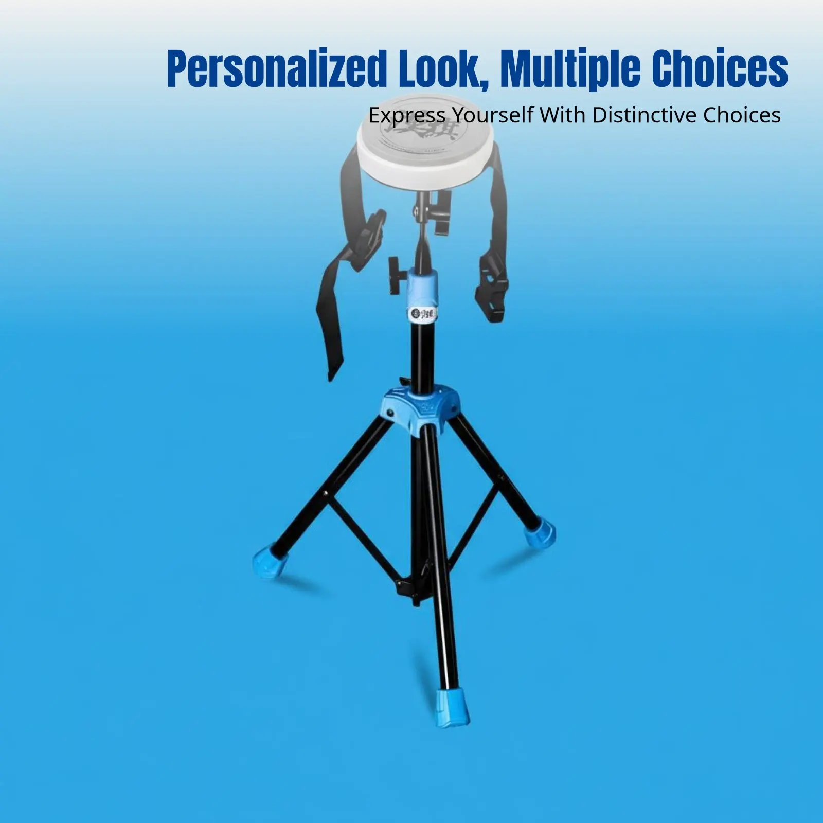 

Practice Drum Pad, Portable Mini Drum Pad Set, Leg Strap, Drum Kit Accessory, for Drummers, Random Color