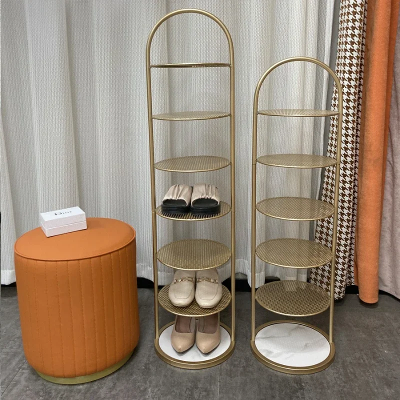 

Compact Light Luxury Shoe Rack: Small Space-Saving Cabinet at Entryway Narrow Storage Solution for Children's Footwear