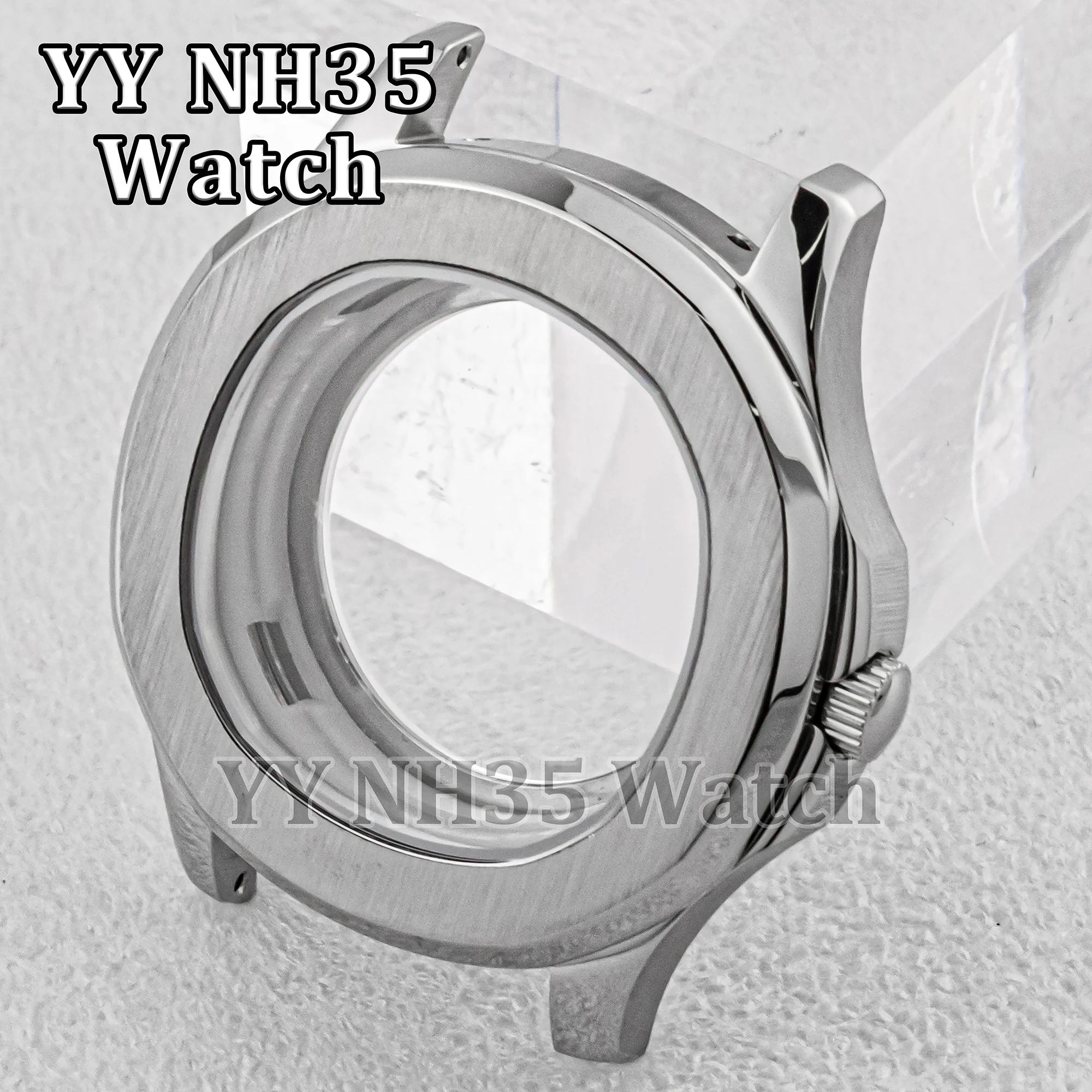 42mm Watch Case NH35 Case for AQUANAUT Nautilus Sapphire Glass 10ATM Waterproof Case fit NH34/NH35/NH36 Automatic Movement