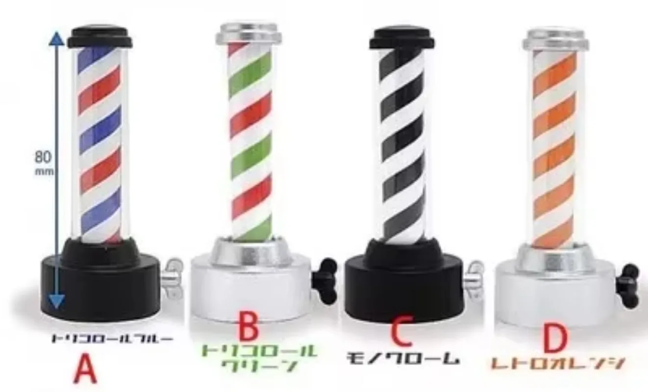 Original TOYS CABIN Japan Gashapon Action Figure Cute 1/24 Mini Barbershop Light BARBERPOLE Kawaii Capsule Toys Gift