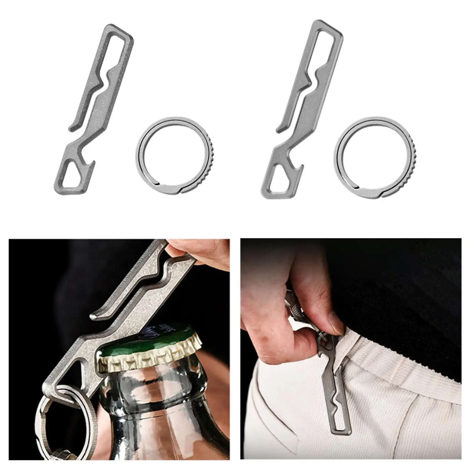 

Outdoor Multitool Key Clip Lightweight Keyring Accessories Bottle Opener for Outdoor Activities Home Improvement Gift Hiking Men