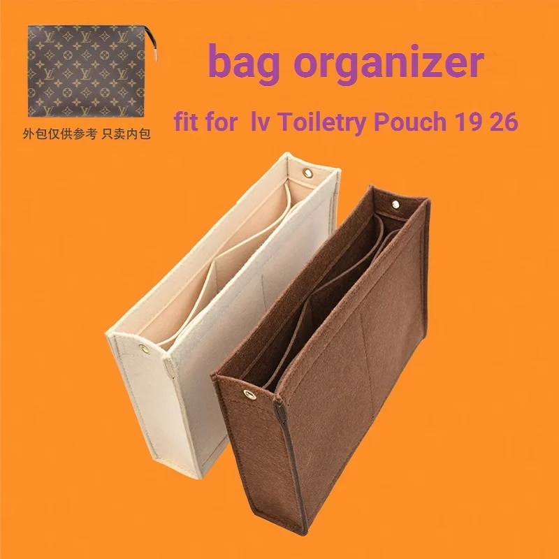 

【Only Sale Inner Bag】Bag Organizer Insert For Lv Toiletry Pouch 15 19 26 Organiser Divider Shaper Protector Compartment