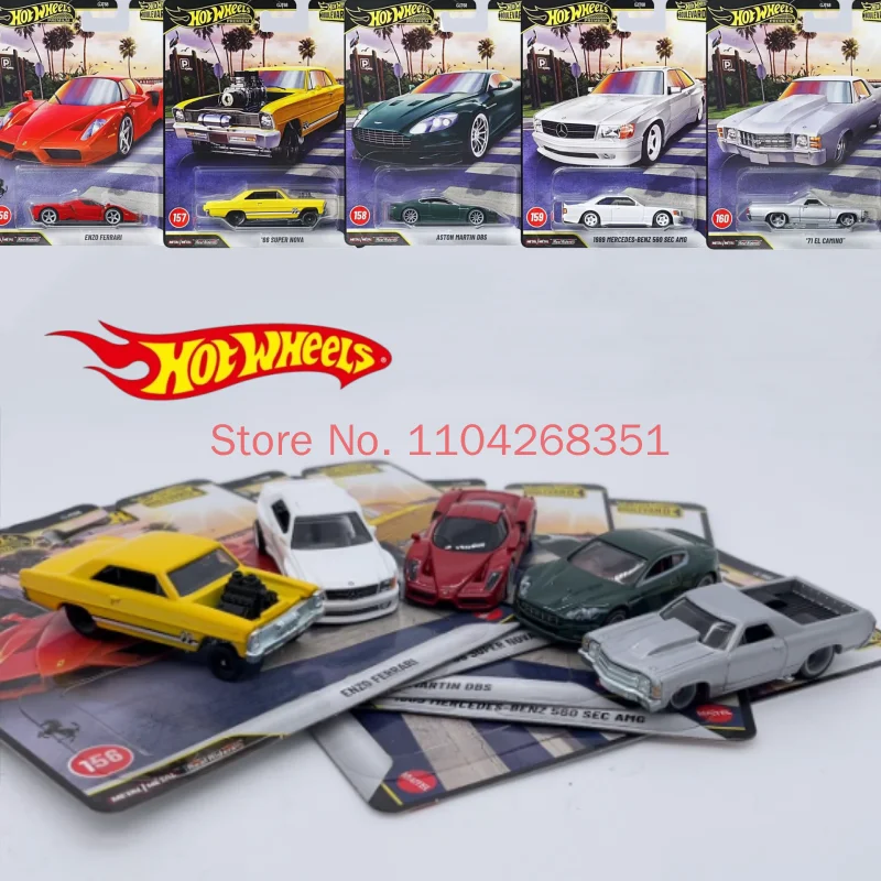 Hot Wheels Gjt68-J Boulevard Seriesferrari Enzo Super Nova Aston Martin Dbs Amg 560 El Camino 1:64 Diecast Model Car Toys Gift