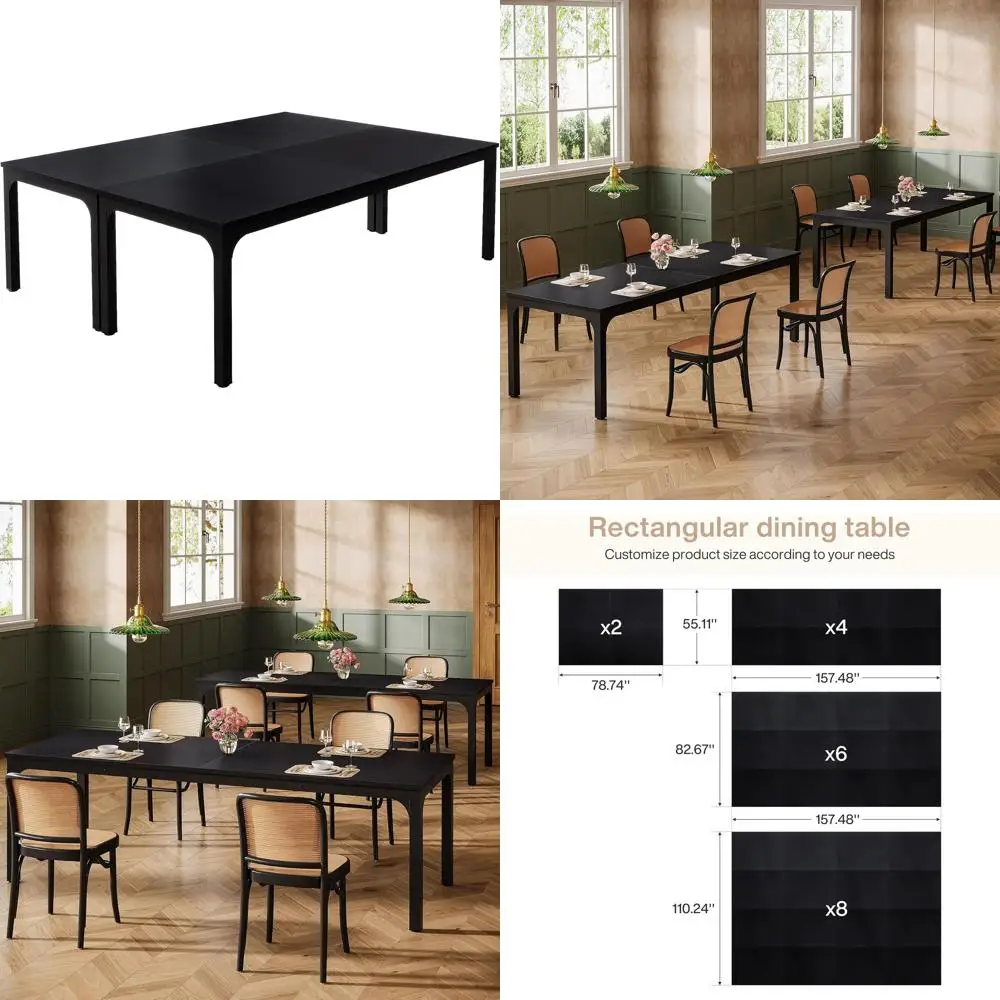 

Прочный металлический каркас 78.7 дюймов, большой обеденный стол для коммерческого использования, идеально подходит для ресторанов, кафе и пекарен (только стол)