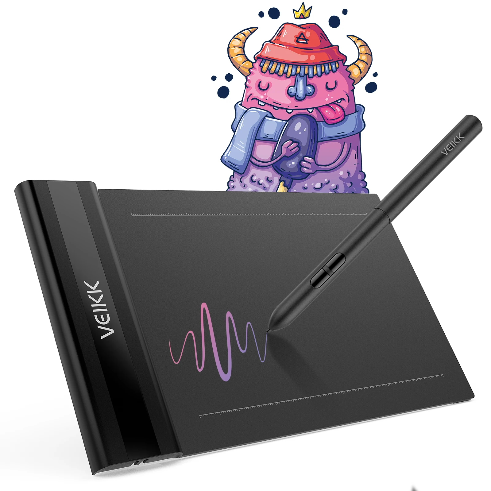 Go S640 6x4 Inches Graphics Digital Tablet 8192 Level Battery-Free Pen Support Android Windows Mac for Drawing & Game OSU