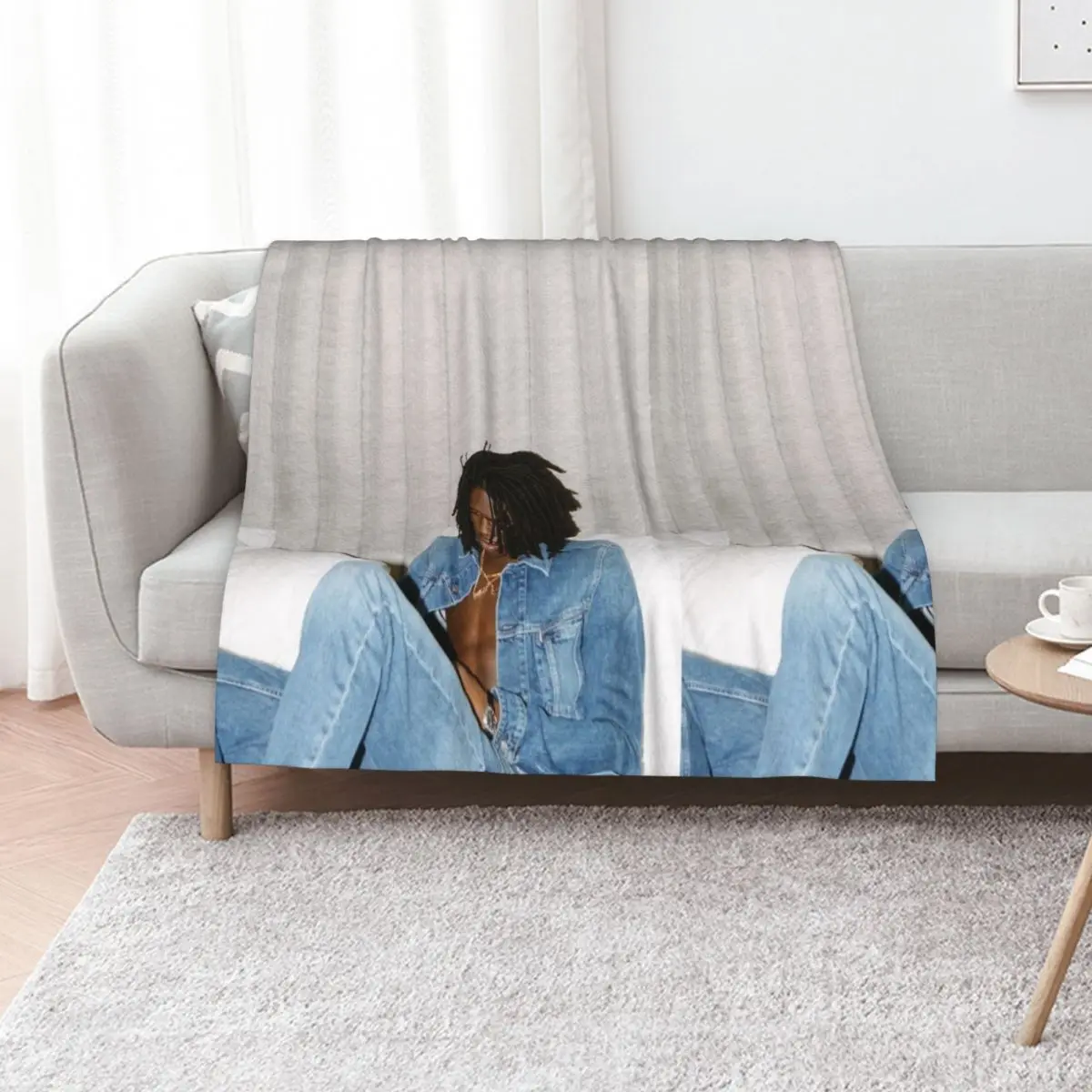 DANIEL CAESAR DENIM Throw Blanket Luxury St Decorative Beds Flannels Beautifuls Bed covers christmas gifts Blankets