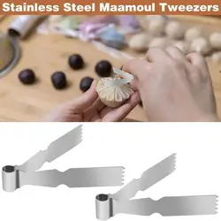 Kitchen Mini Food Tongs 2pcs Bread Clamp For Kitchen Utensils Precision Serrations Stainless Food Tongs Pastry Clamp Tool
