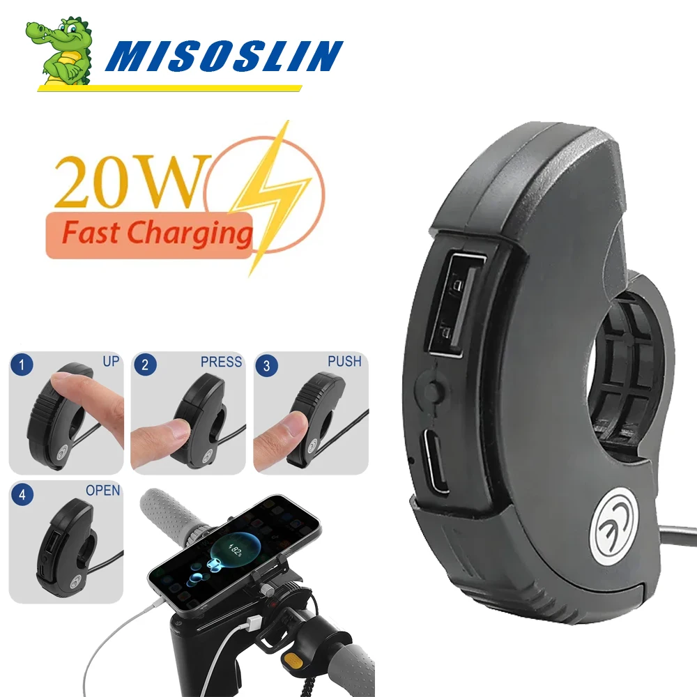 

Waterproof Socket XT60U-F Chargers Plug Adapters For Ninebot Max G30/G30D Usb Fast Charger Cell Phone Port Power Outlet Parts