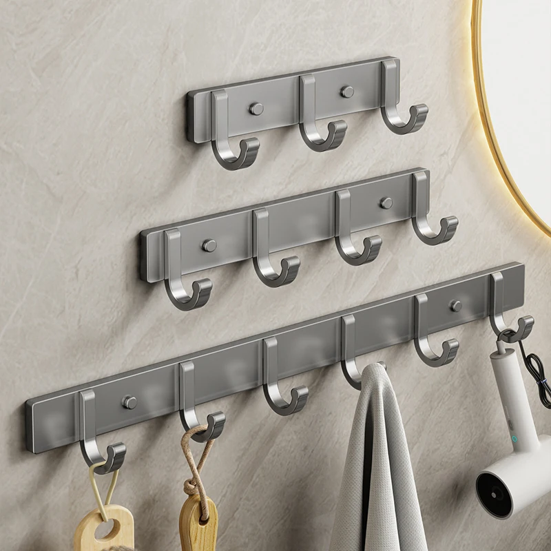 

Toilet towel rack Perforated free bathroom storage rack Wall mounted towel rod behind toilet door Bathroom accessories