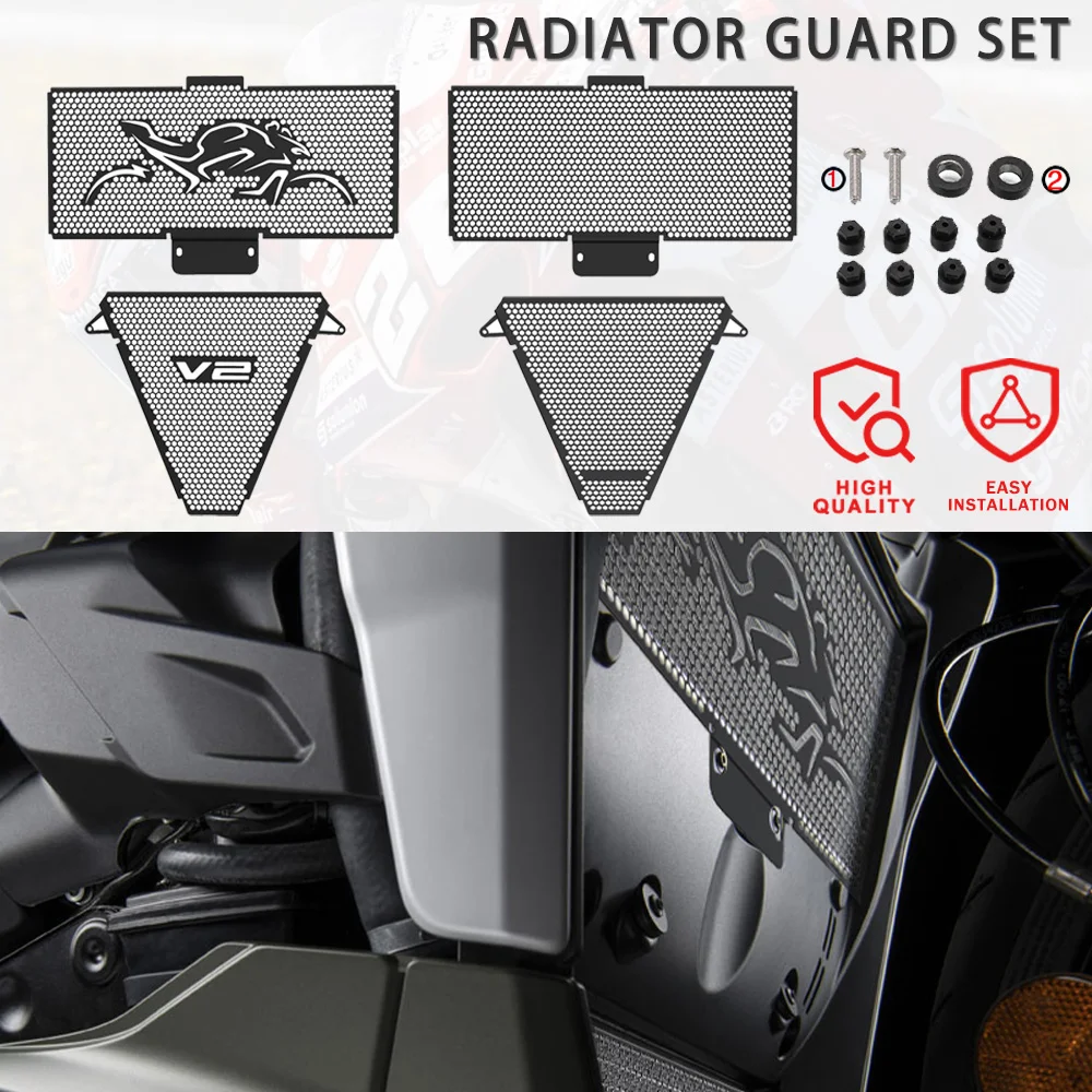 

Мотоцикл для DUCATI PanigaleV2 V2 202-2024 2023, верхняя и нижняя защита радиатора, комплект решетки радиатора двигателя