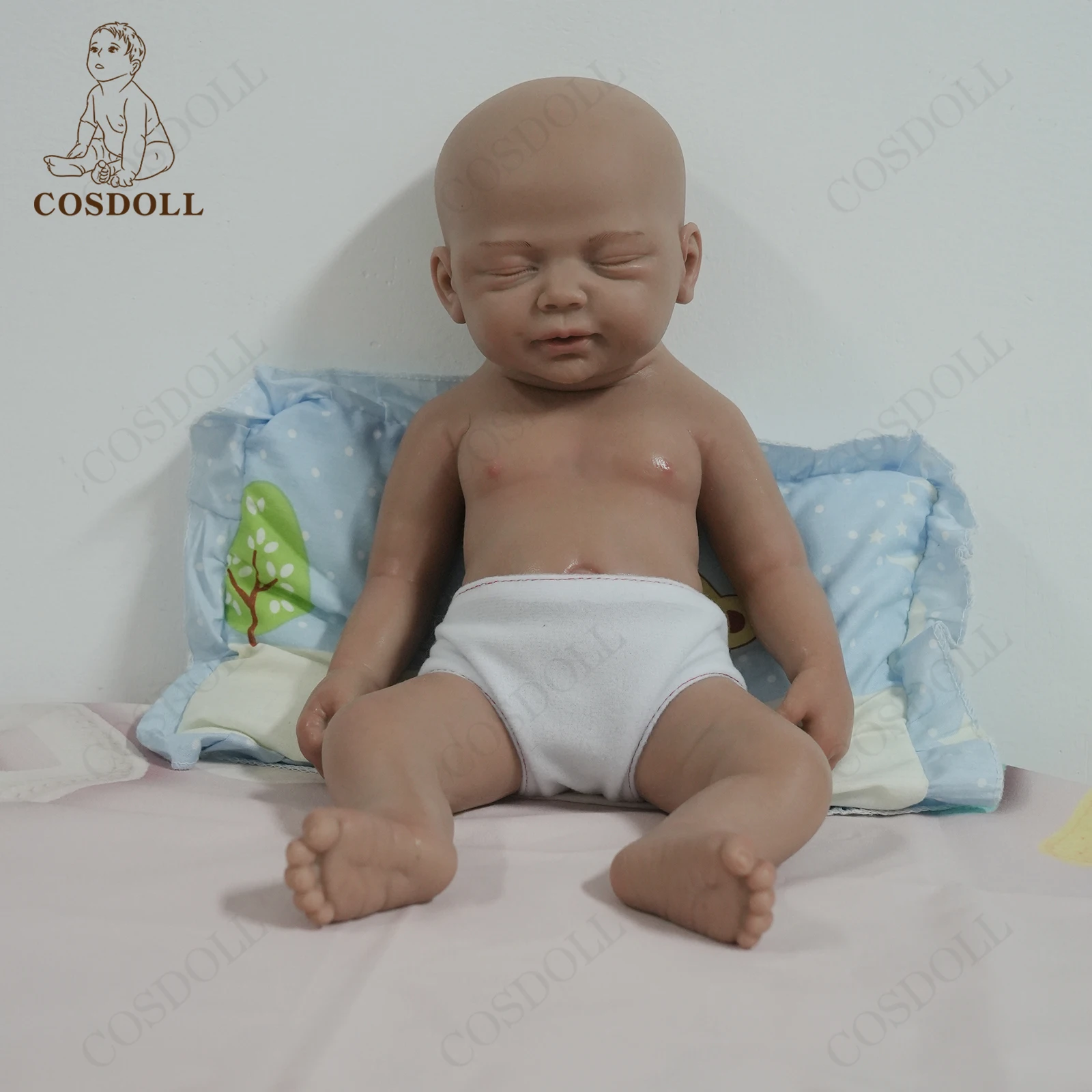 

46 см реборн ребенок реалистичное силиконовое тело живой Bebe новорожденная готовая кукла коричневая кожа дети девочки/мальчики игрушка для малышей подарочные куклы