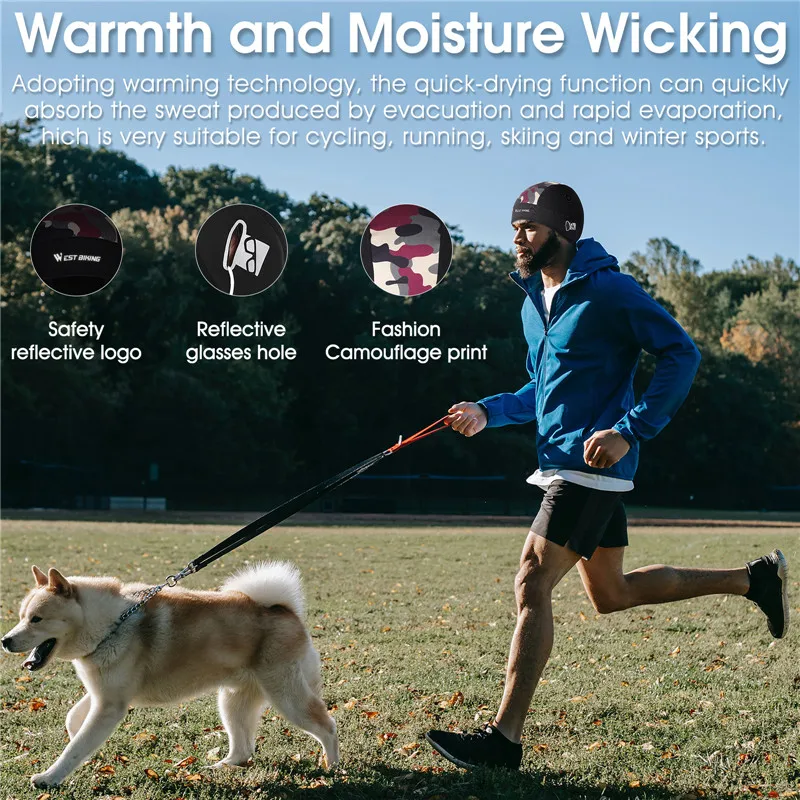 

WEST BIKING Winter Cycling Cap Thermal Windproof Sport Cap Running Skiing Motorcycle Riding Hat Men Women MTB Road Bike Headwear