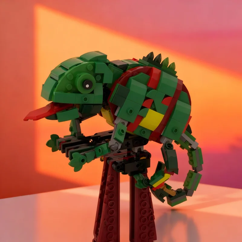 359pcs MOC Schepper 3 1 Baby Kameleon Model Bouwstenen Architectuur DIY Kerstcadeau Creatief Speelgoed Idee Onderwijs Baksteen