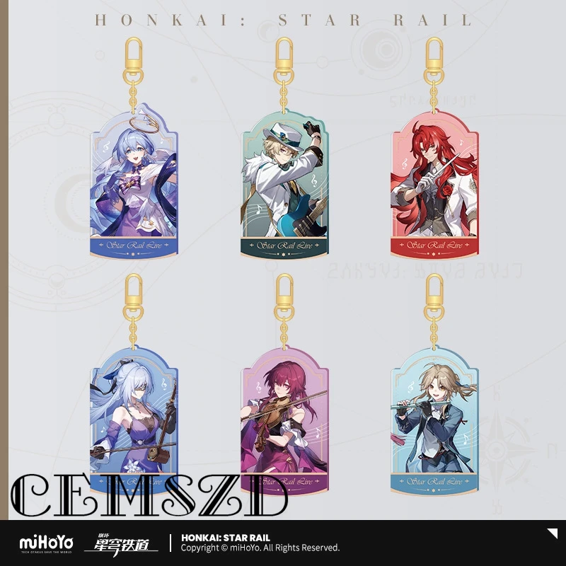 [Authentique] Porte-clés en acrylique de personnage d'anime MiHoYo Officiel du jeu Honkai Star Rail LIVE Sunday Aventurine Robin Cosplay