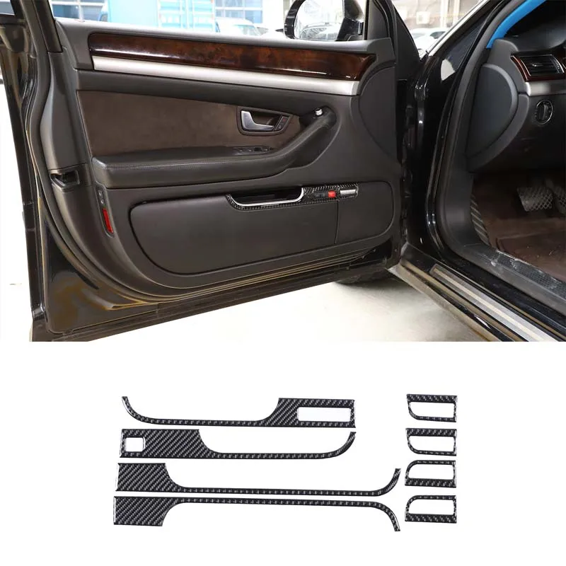 

Trunk Switch Sticker for Audi A8 D3 2004 - 2012 Car Interior Fuel Tank Cap Switch Sticker Carbon Fiber Interior Accessories 8Pcs