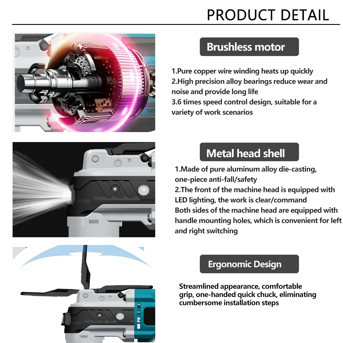 Brushless Electric Cordless Oscillating Multitools Machine Multi-function Trimmer Saw Renovator Power Multi-Tools For Makita