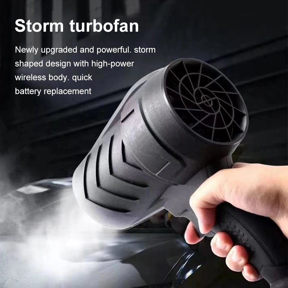 

1000W Turbo Fan Violent Air Gun Cleaning Violent Air Gun Jet Fan Turbine Hair Dryer High Power Turbofan Leaf Blower