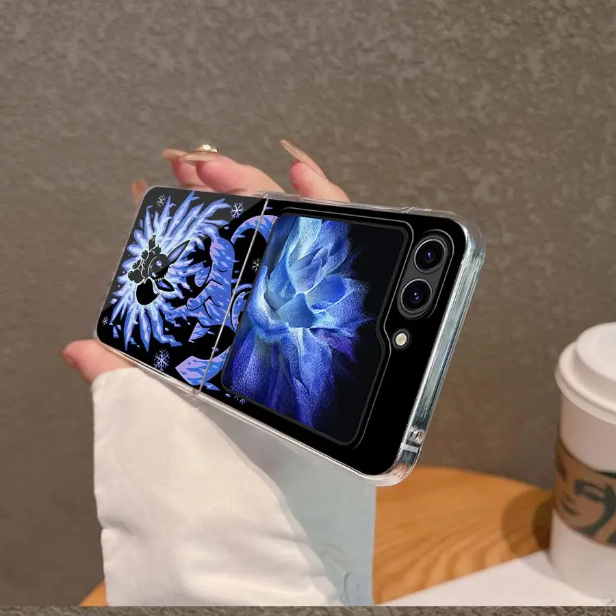 Samsung Galaxy ZFlip4 ZFlip7 ZFlip6 ZFlip5 Z Flip 7 6 5 4 3 ZFlip3用ハードケース、ポケモンピカチュウクール