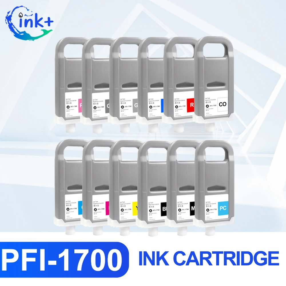 PFI1700 PFI-1700 PFI 1700 Premium Color Cartridge 100% Compatible with Canon Pro 4000 2000 6000 With Pigment Ink