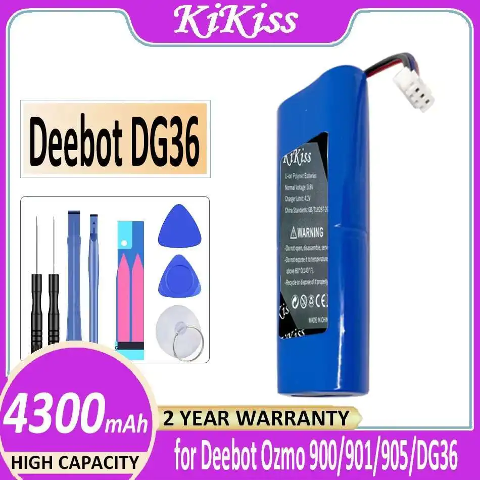 

Аккумулятор для робота-пылесоса 4300 мАч для Ecovacs Deebot Ozmo 900 901 905 920 930 937 DG36 DG70 DG3G длительный срок службы