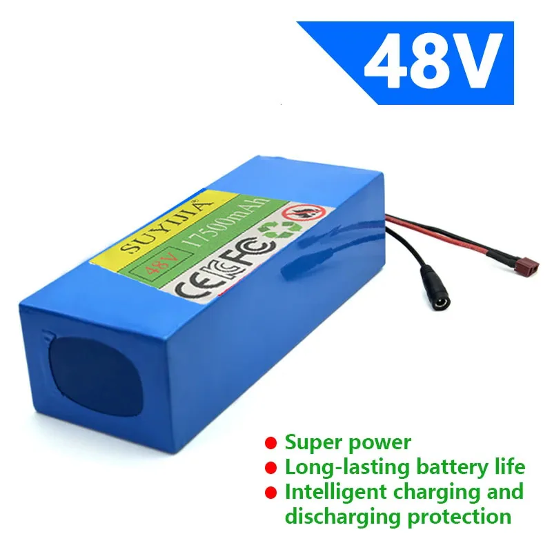 48V 13S5P 18650 Lithium Battery Pack  17500mah Suitable for Electric Scooters, Mountain Bikes 250-1000W+charger